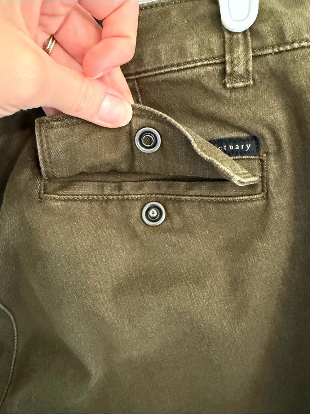 Sanctuary Standard Surplus Olive Utility Cargo Pants Size 28 Ankle